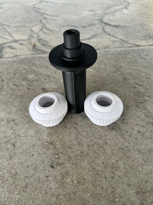 The Jet Buddy - Pool Jet Adjustment Tool, with (2) 3/4" Pool Jets with 1-1/2 Inch Thread